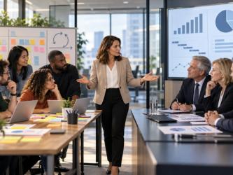 Project manager bridging an Agile team and a traditional steering committee